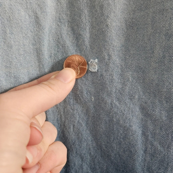 Kyoto Kasuals vintage 90s oversized lagenlook ombre denim maxi dress small - Picture 4 of 8